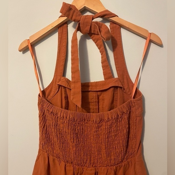 Moon River Burnt Orange Halter Dress Size Small - Picture 11 of 13